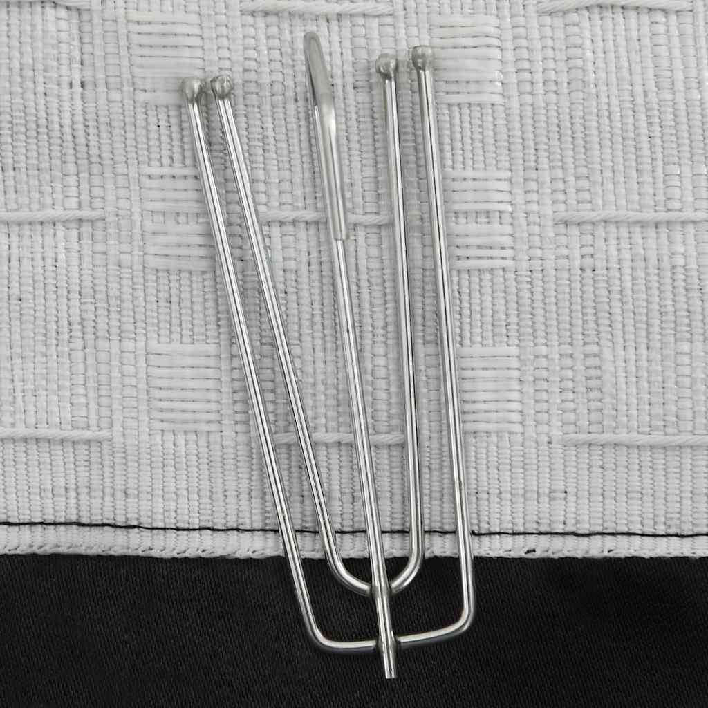 Tende Oscuranti con Ganci Effetto Lino 2 pz Nere 140x225 cm - homemem39
