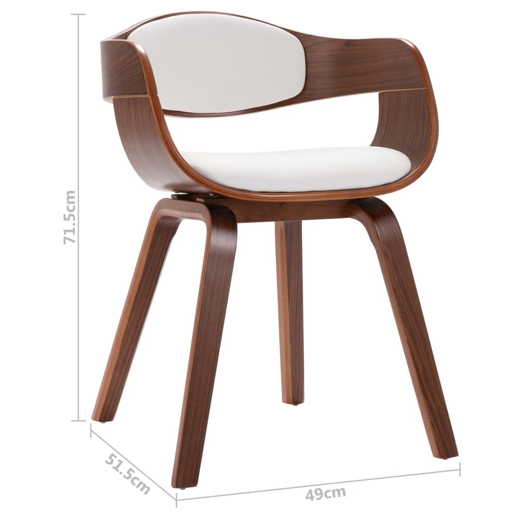 Sedie da Pranzo 4 pz in Legno Piegato e Similpelle | homemem39