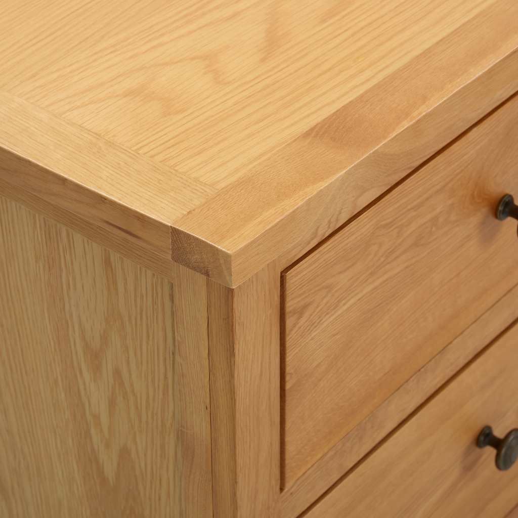 Cassettiera 105x33,5x73 cm in Legno Massello di Rovere - homemem39