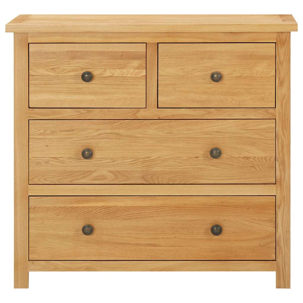 Cassettiera 80x35x75 cm in Legno Massello di Rovere - homemem39