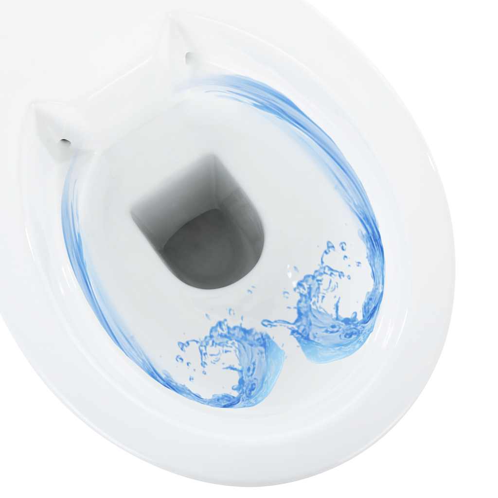 WC Senza Brida 7 cm Altezza Extra Chiusura Rallentata Ceramica Bianca - homemem39