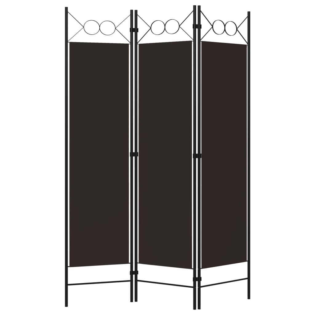Paravento a 3 Pannelli Marrone 120x180 cm - homemem39