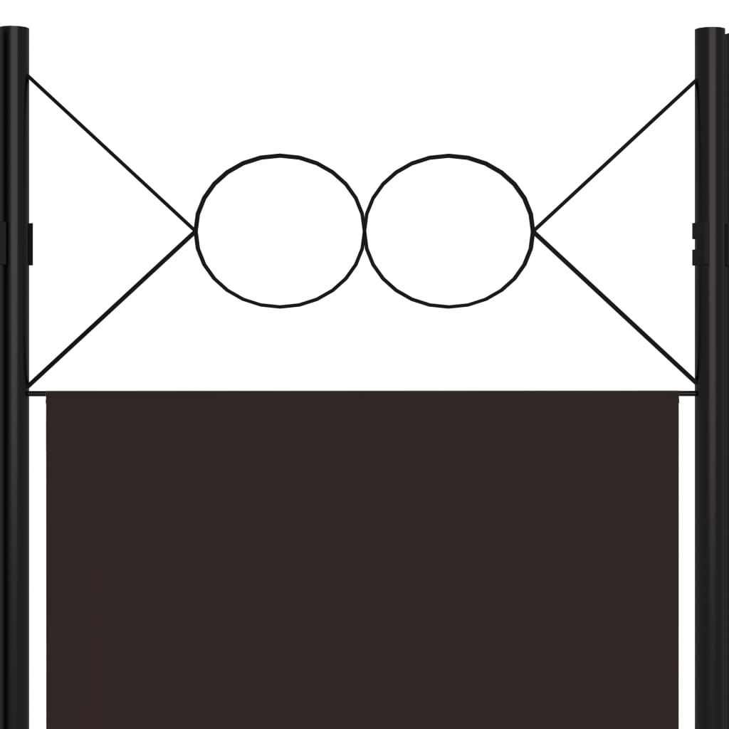 Paravento a 3 Pannelli Marrone 120x180 cm - homemem39