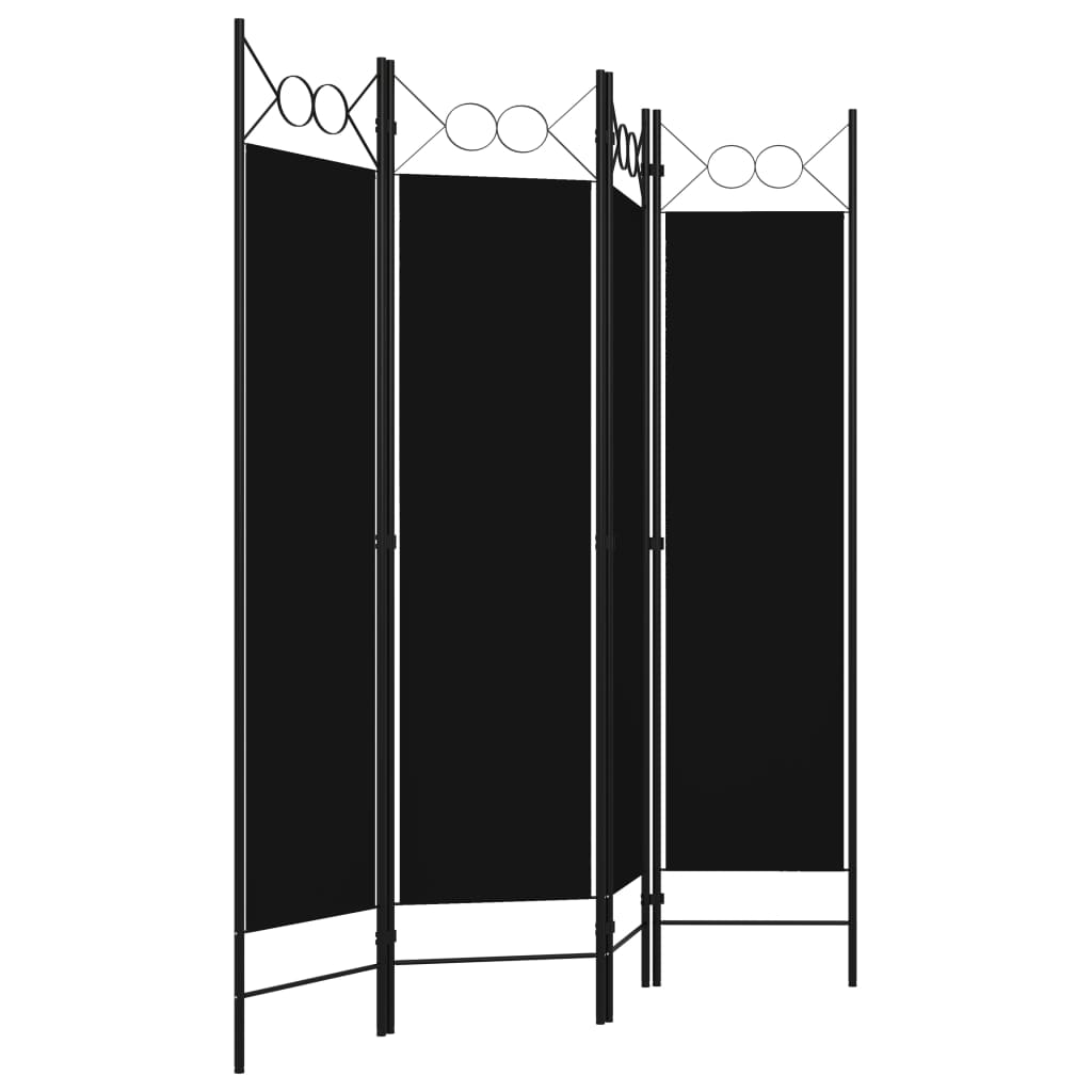Paravento a 4 Pannelli Nero 160x180 cm - homemem39
