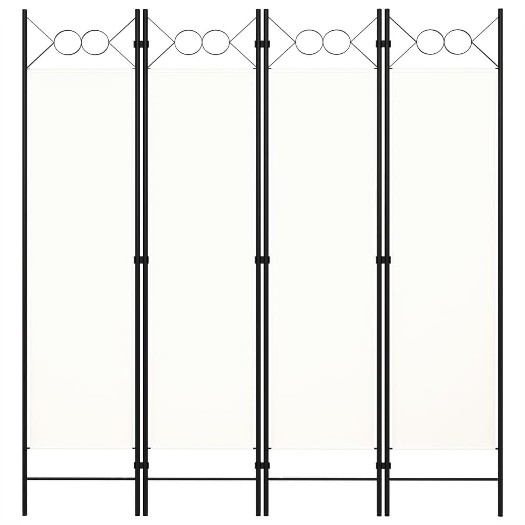 Paravento a 4 Pannelli Bianco 160x180 cm - homemem39