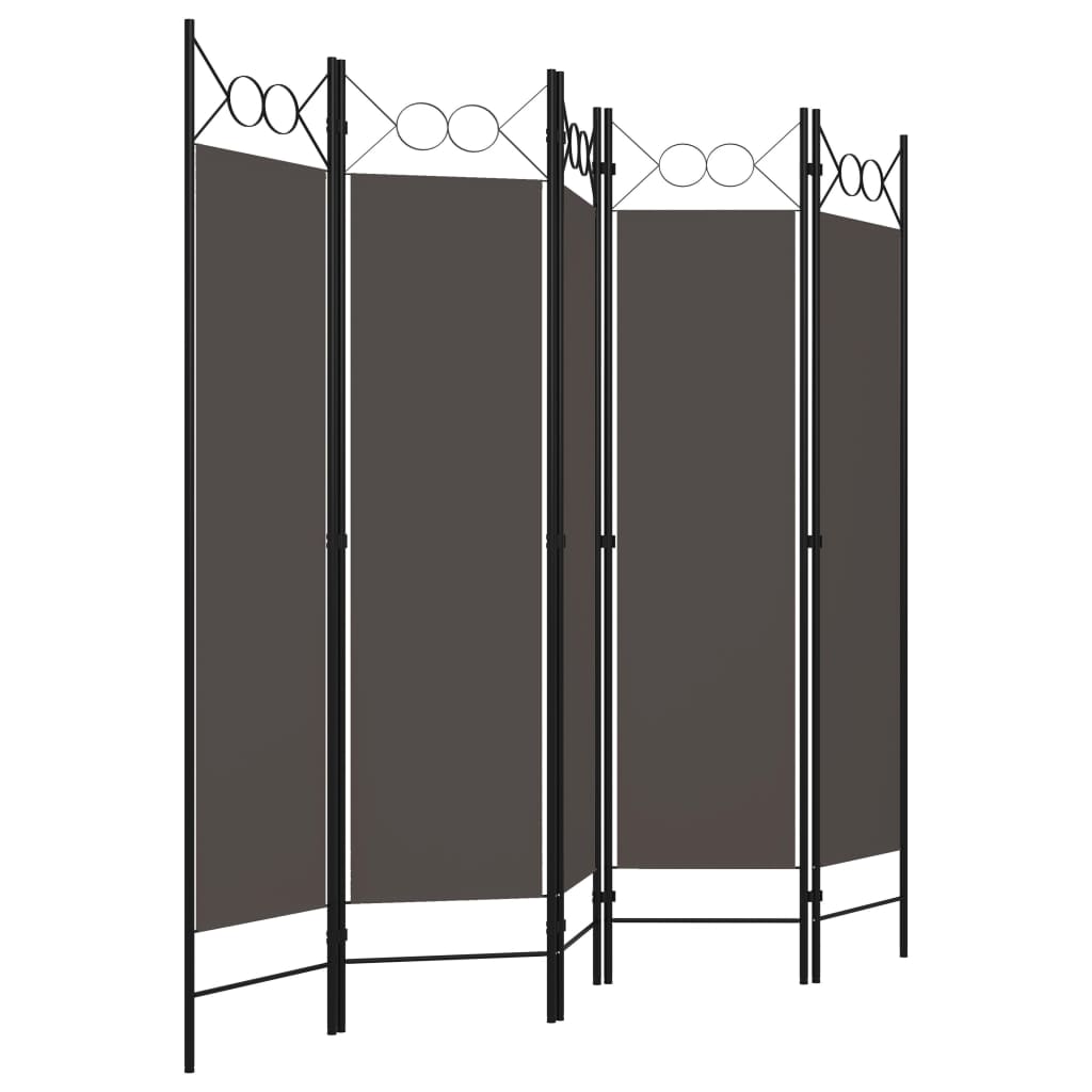 Paravento a 5 Pannelli Antracite 200x180 cm - homemem39