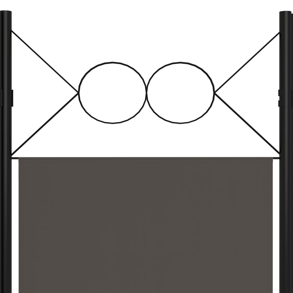 Paravento a 5 Pannelli Antracite 200x180 cm - homemem39