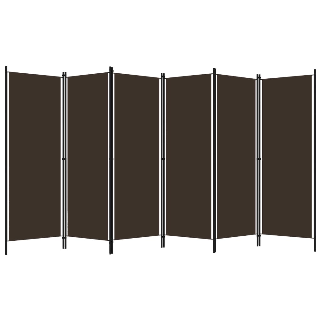 Paravento a 6 Pannelli Marrone 300x180 cm - homemem39