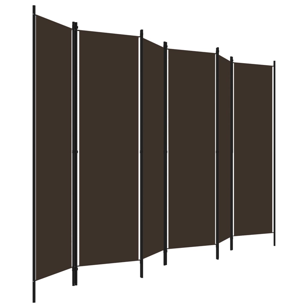 Paravento a 6 Pannelli Marrone 300x180 cm - homemem39
