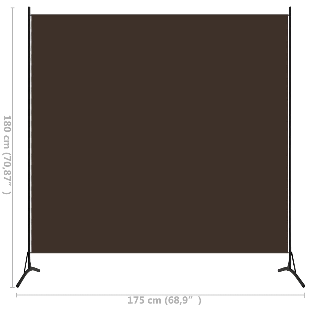 Paravento Marrone 175x180 cm in Tessuto - homemem39