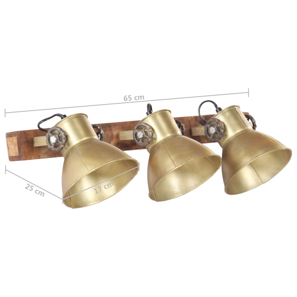 Lampada da Parete Stile Industriale Ottone 65x25 cm E27 | homemem39