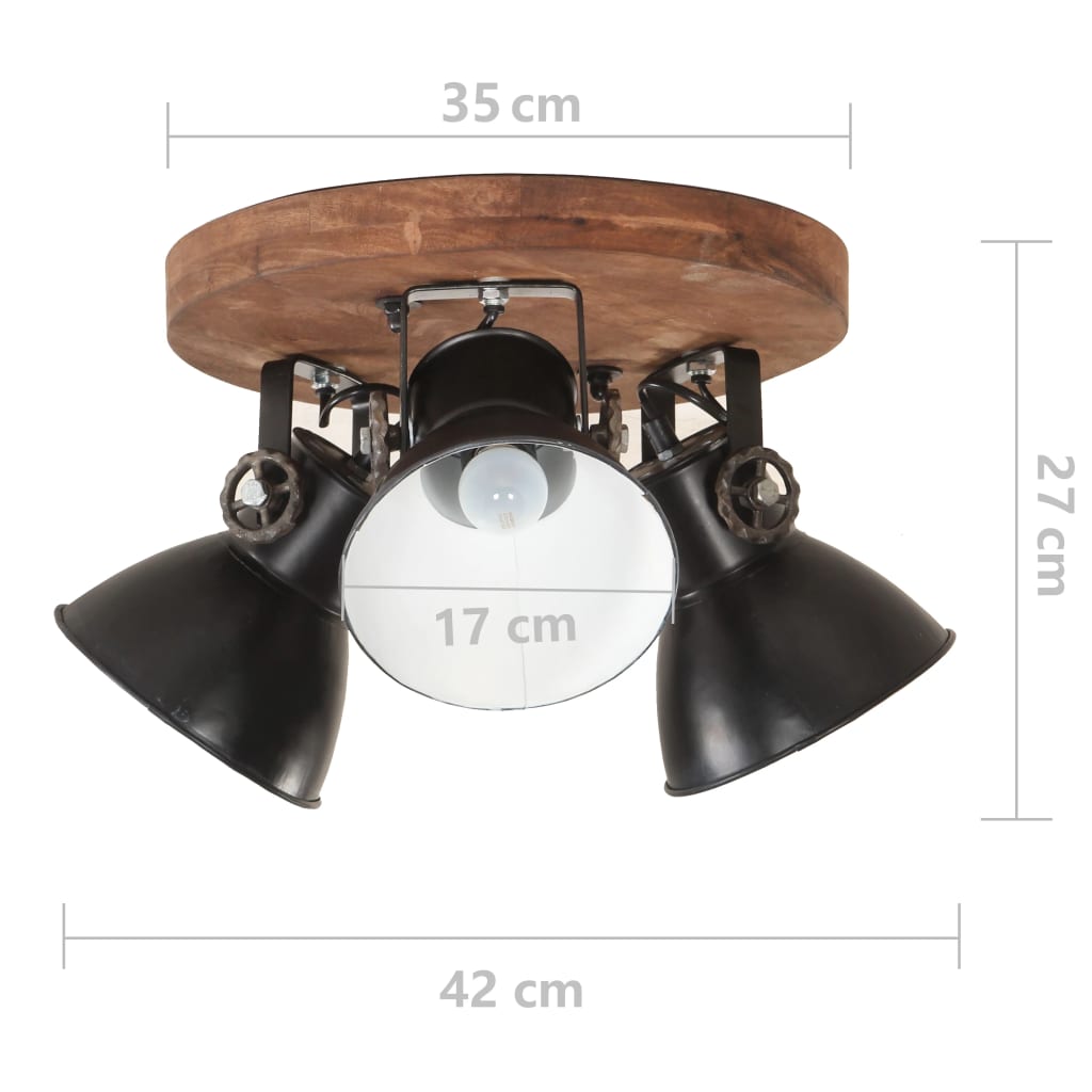 Lampada a Sospensione Industriale 25 W Nero 42x27 cm E27 | homemem39