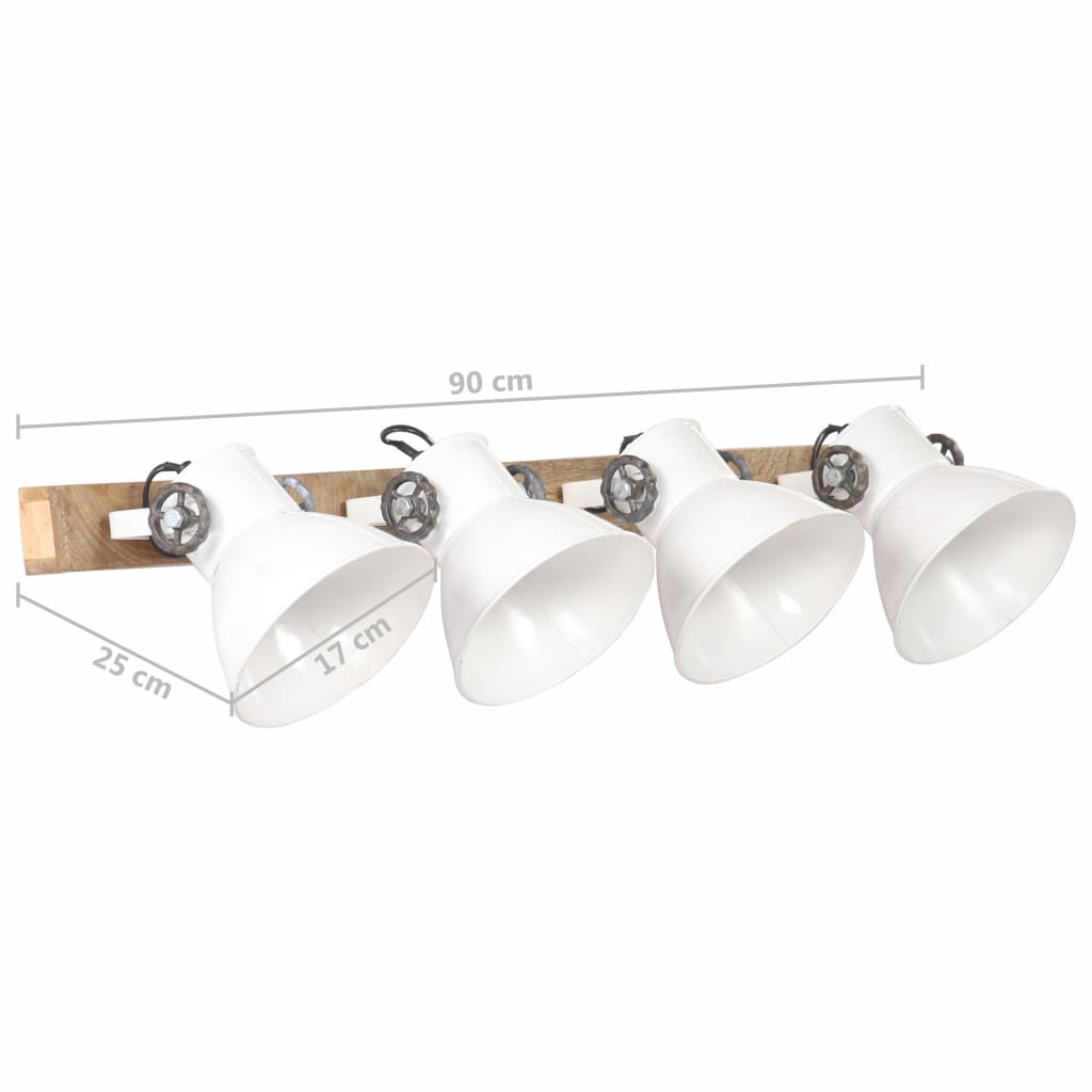 Lampada da Parete Stile Industriale Bianca 90x25 cm E27 | homemem39