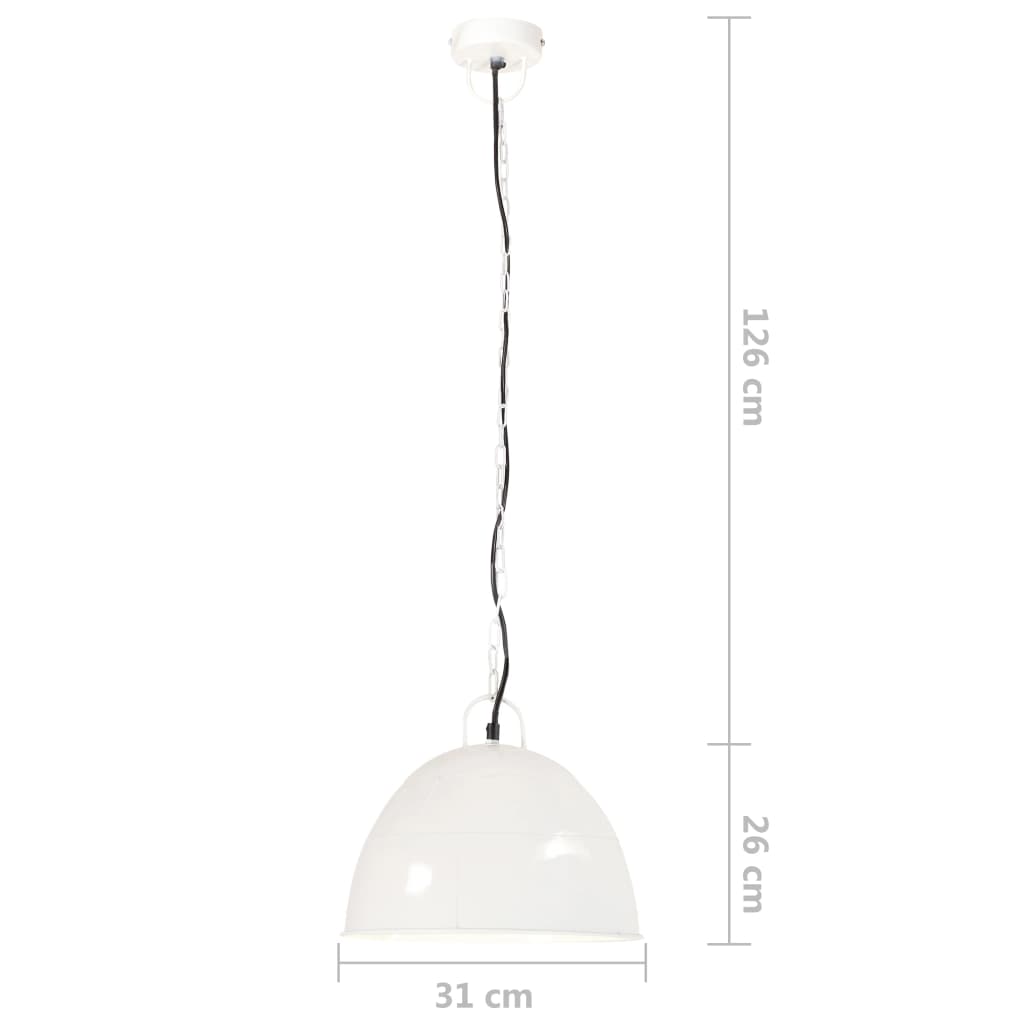 Lampada Industriale Vintage 25 W Bianca Rotonda 31 cm E27 | homemem39