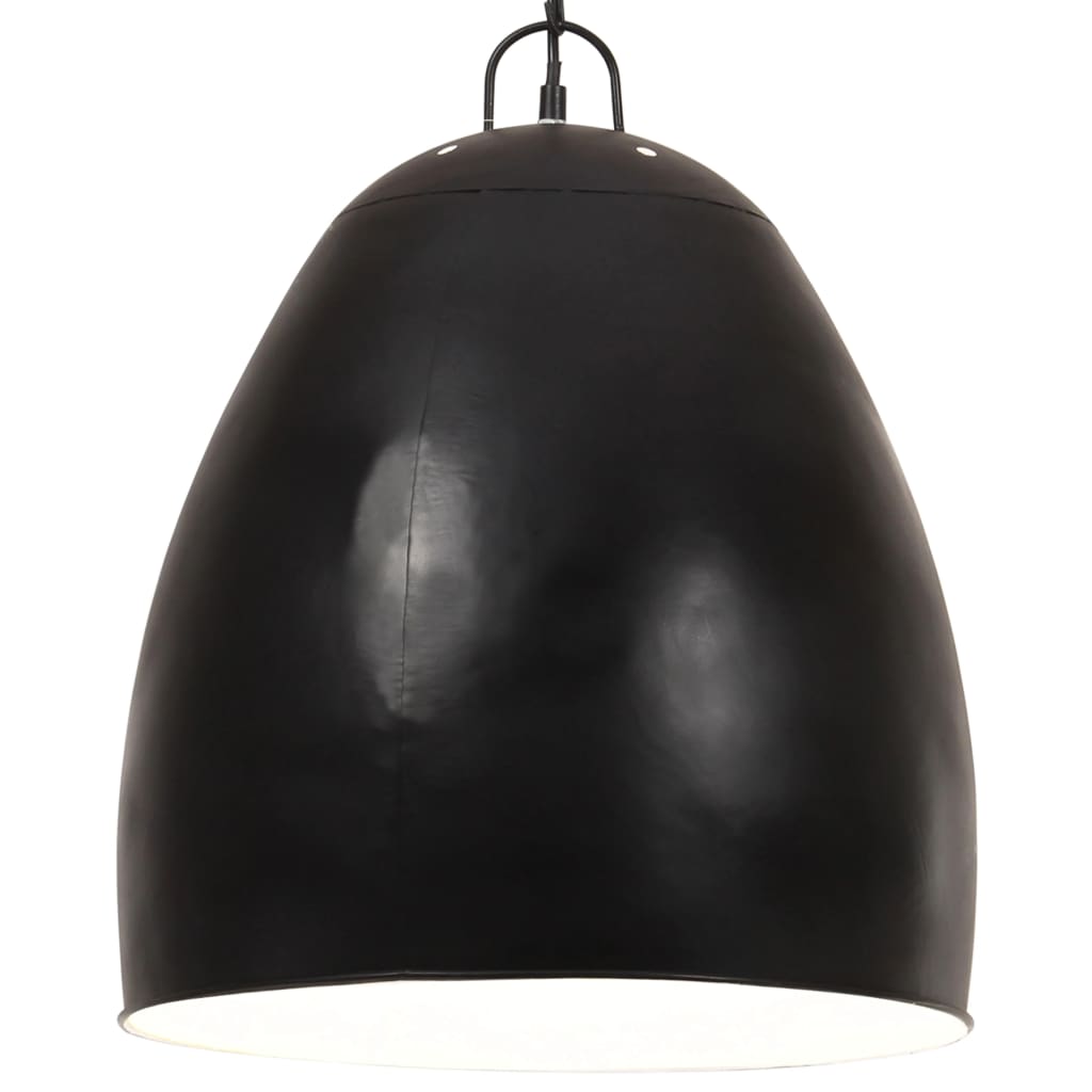 Lampada a Sospensione Industriale 25 W Nera Rotonda 42 cm E27