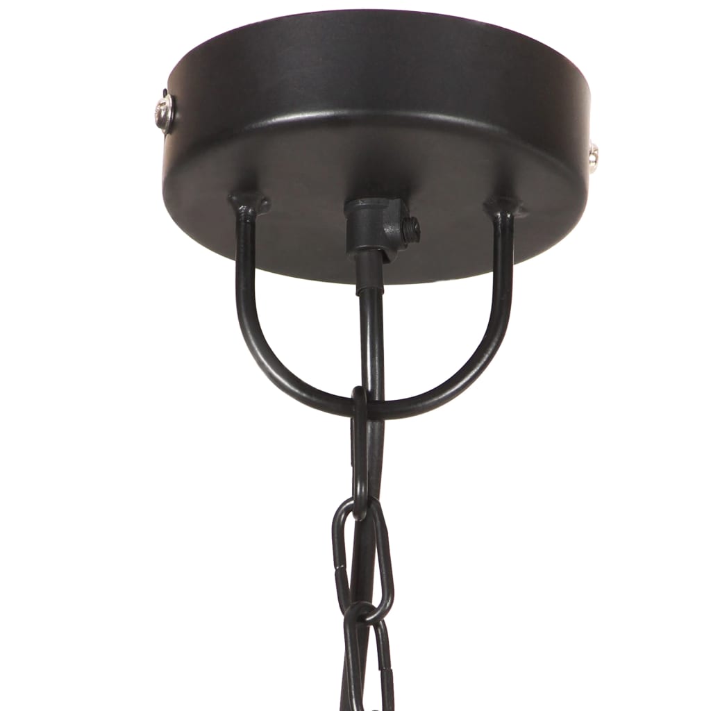 Lampada a Sospensione Industriale 25 W Nera Rotonda 42 cm E27