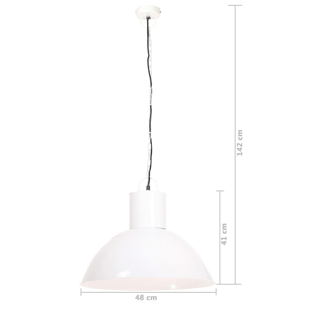 Lampada a Sospensione 25 W Bianca Rotonda 48 cm E27 | homemem39
