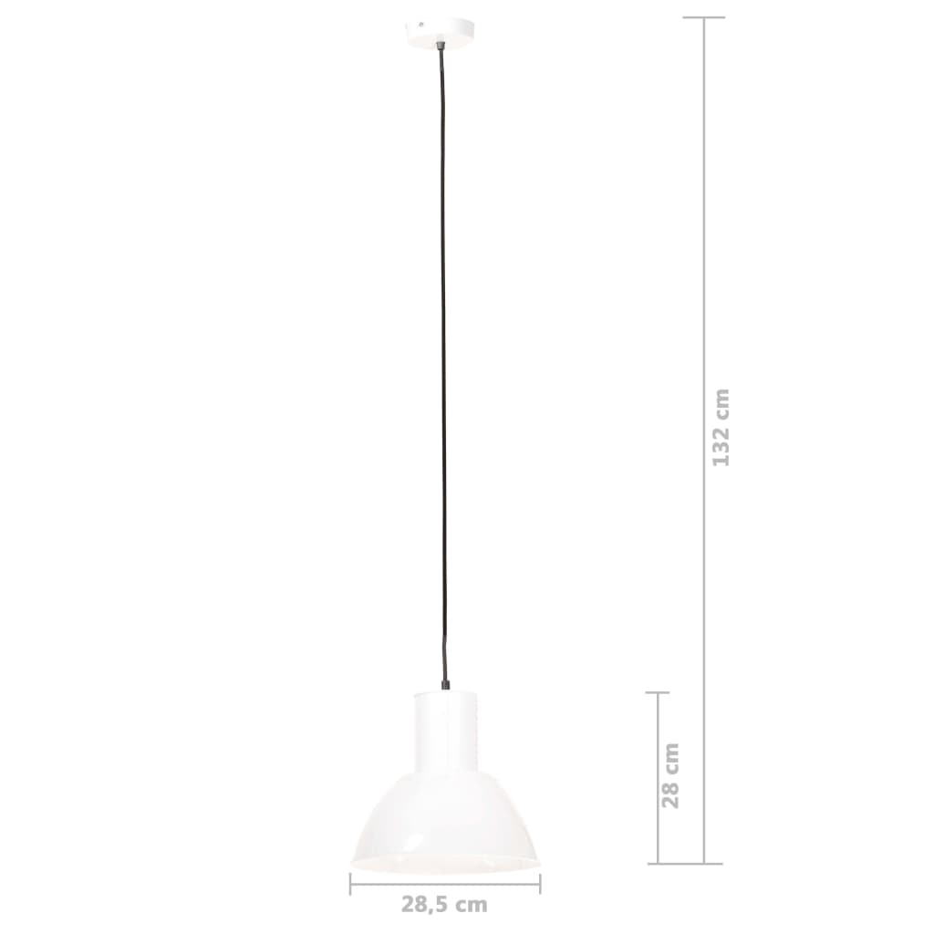 Lampada a Sospensione 25 W Bianca Rotonda 28,5 cm E27