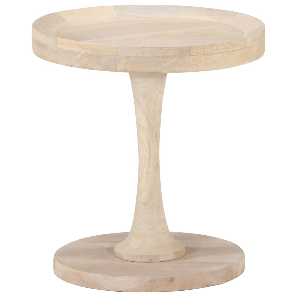 Tavolino di Servizio Ø40x45 cm in Legno Massello di Mango - homemem39