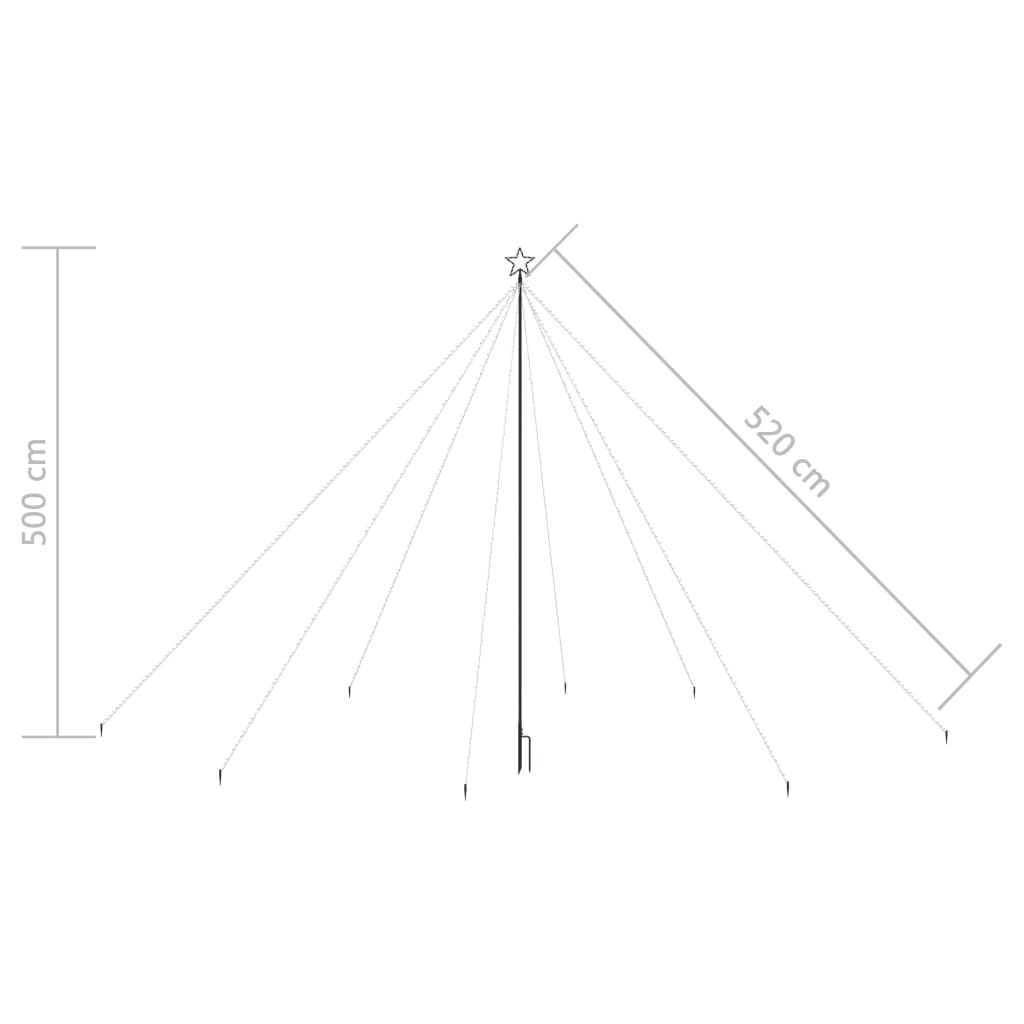 Albero di Natale a Cascata Luci LED Interni Esterni 800 LED 5 m - homemem39
