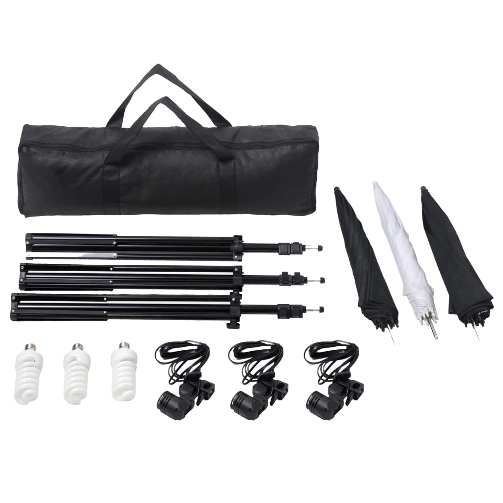 Kit per Studio Fotografico con Set di Luci e Fondale - homemem39