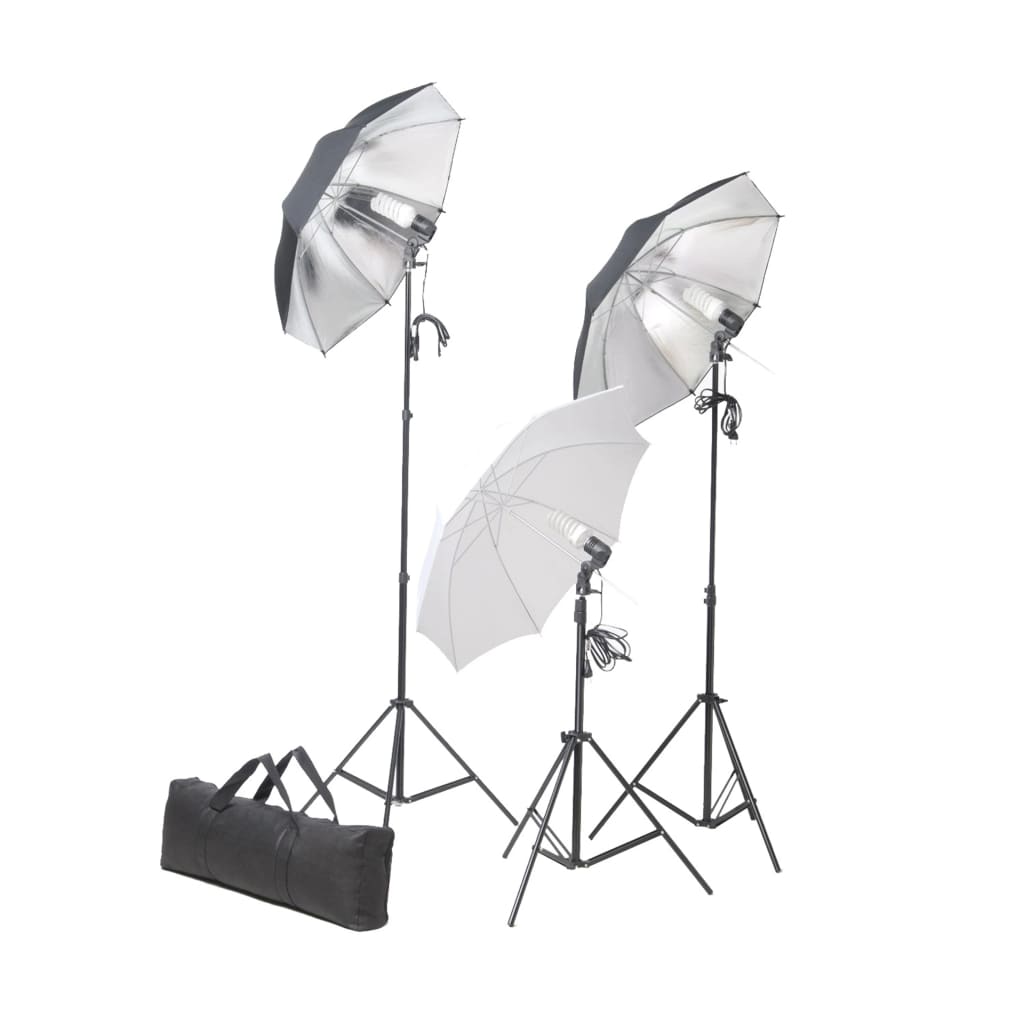 Kit per Studio Fotografico con Set di Luci e Fondale - homemem39
