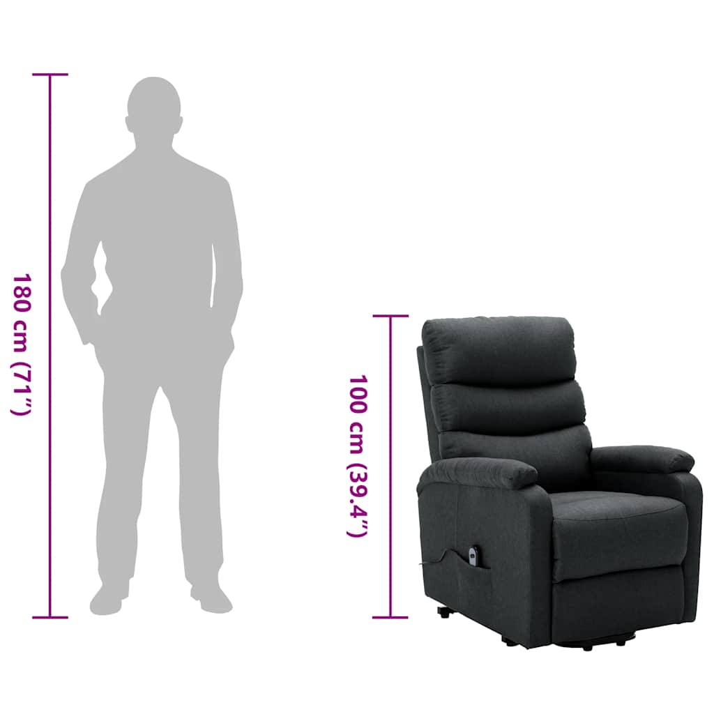 Poltrona Alzapersona in Tessuto Grigio Scuro