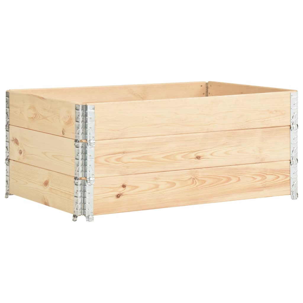 Fioriere Rialzate 3 pz 100x150 cm in Legno Massello di Pino - homemem39