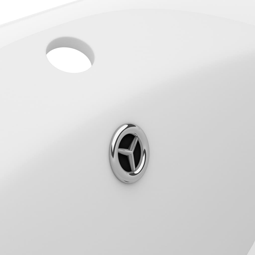 Lavandino con Troppopieno Ovale Bianco Opaco 58,5x39cm Ceramica - homemem39