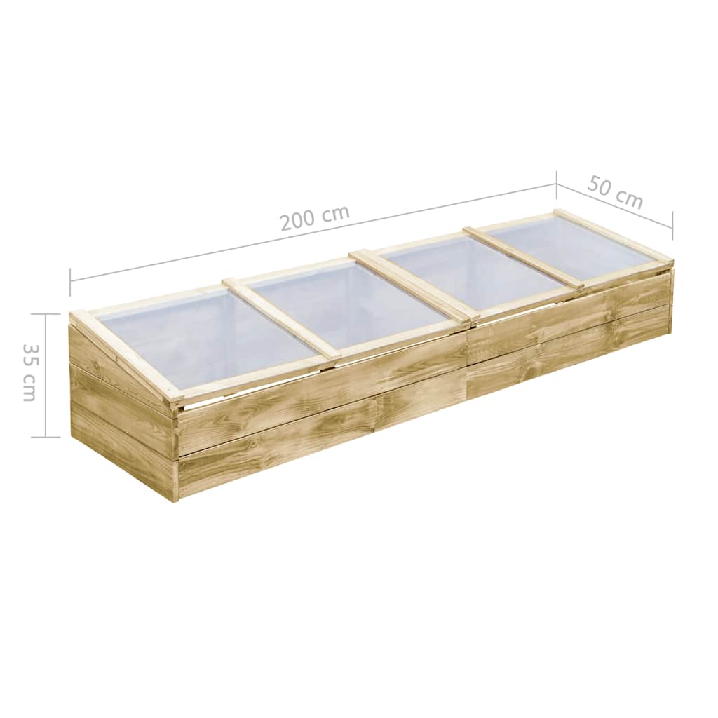 Serre 2 pz in Legno di Pino Impregnato 200x50x35 cm | homemem39