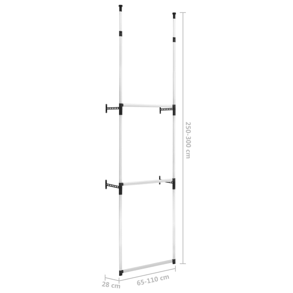 Sistema Telescopico per Guardaroba con Aste in Alluminio - homemem39