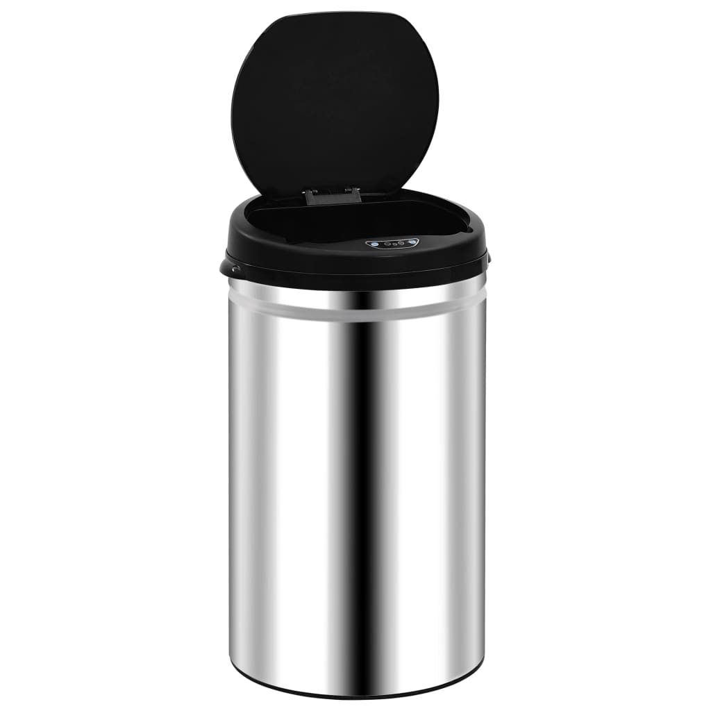 Pattumiera Automatica con Sensore 40 L in Acciaio Inossidabile - homemem39