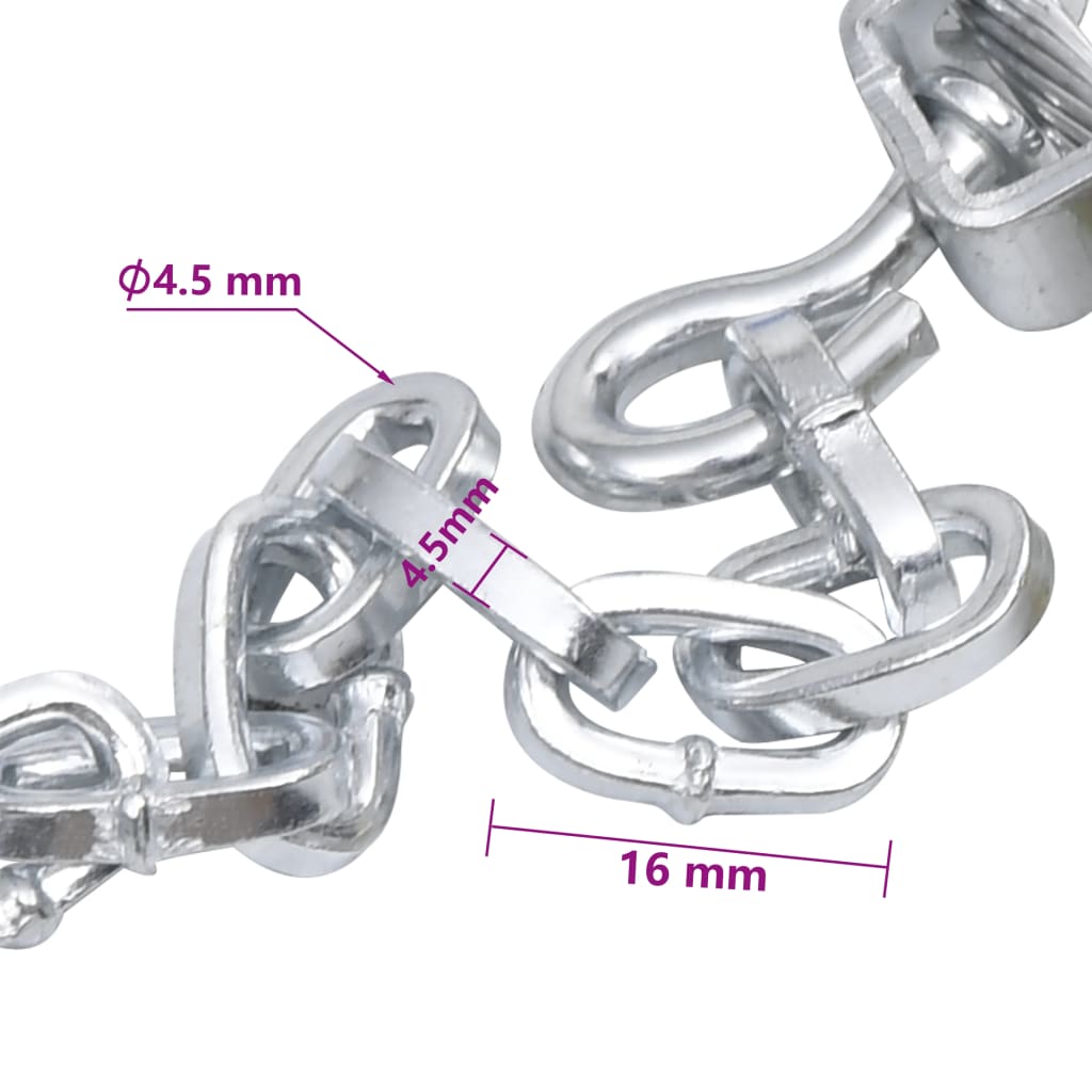 Catene da Neve per Pneumatici 2 pz 16 mm SUV 4x4 Misura 450 - homemem39