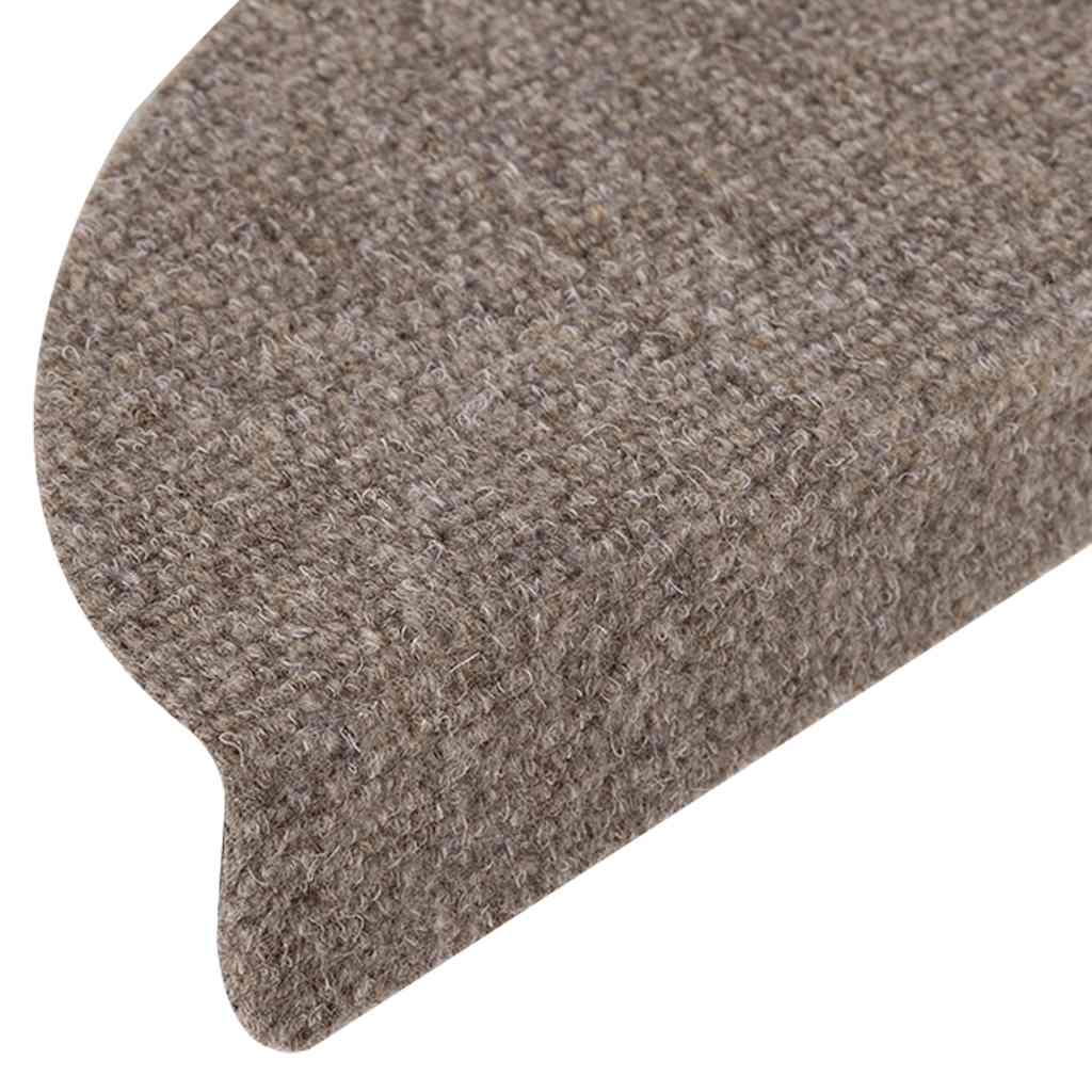 Tappetini per scale autoadesivi 15 pz 56x17x3 cm beige semicircolari - homemem39