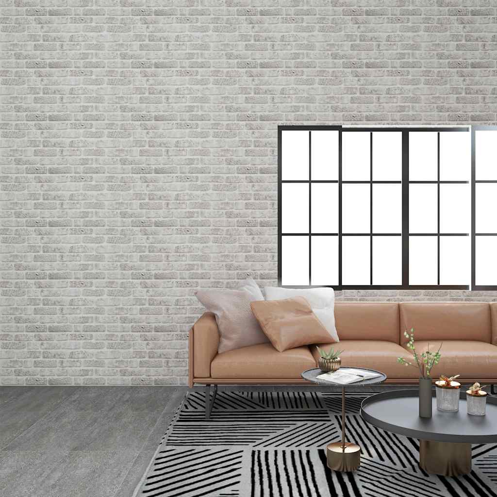 Pannelli Murali 3D con Design Mattoni Grigio Chiaro 10 pz EPS