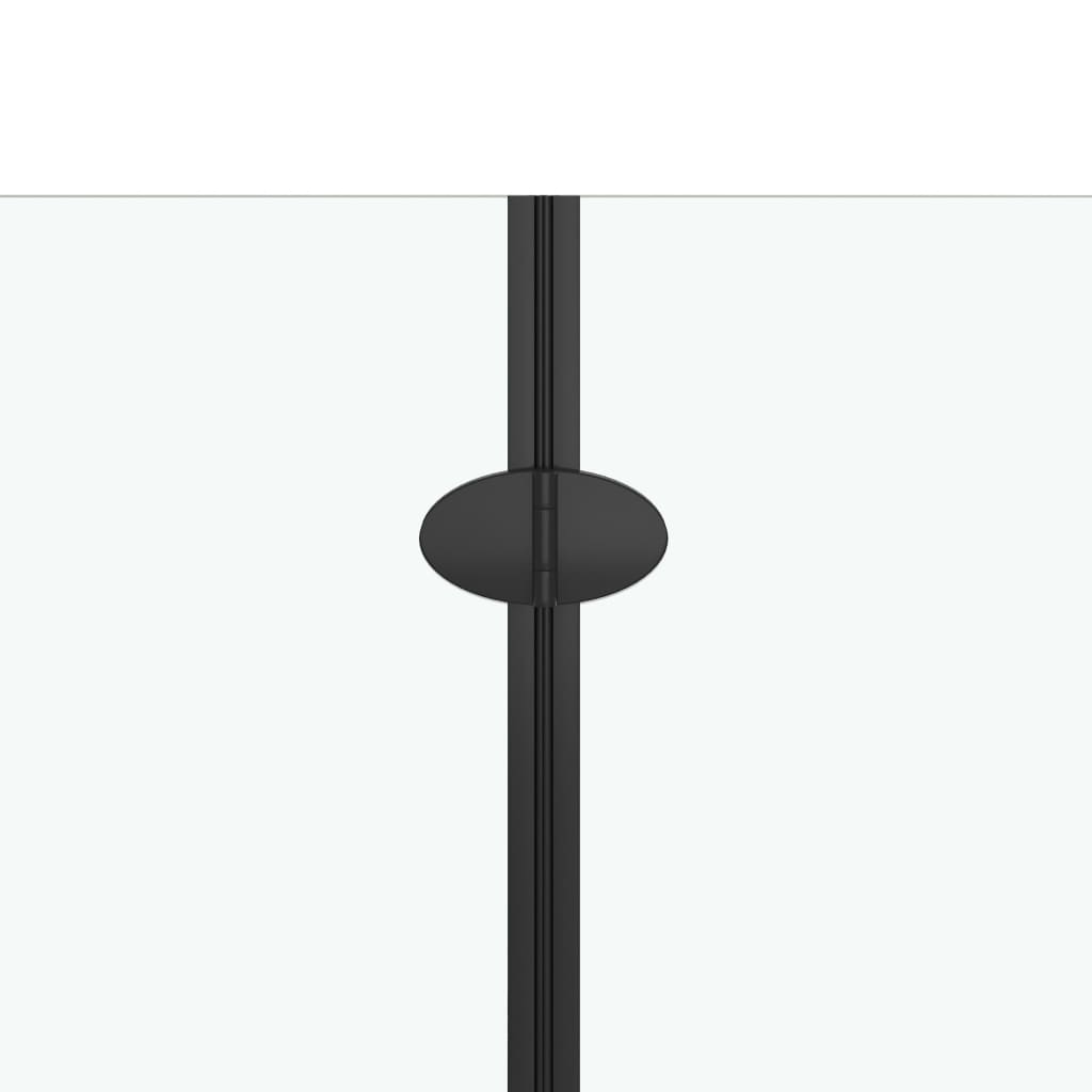 Box Doccia Pieghevole a Libro 2 Pannelli in ESG 95x140 cm Nero - homemem39
