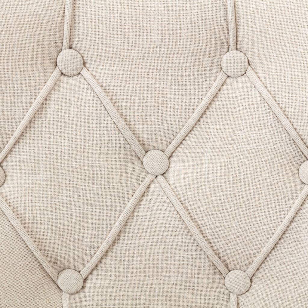Sedie da Pranzo 2 pz Beige in Tessuto - homemem39