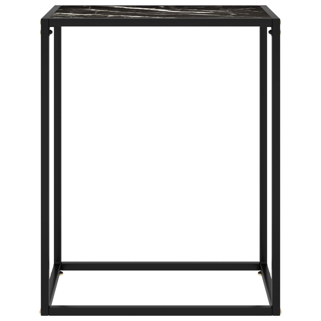 Black Console Table 60x35x75 cm in Tempered Glass