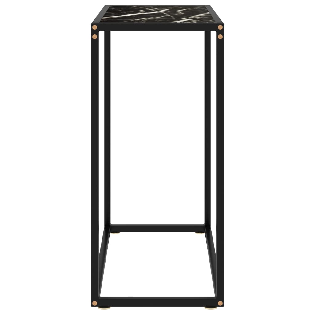 Black Console Table 60x35x75 cm in Tempered Glass