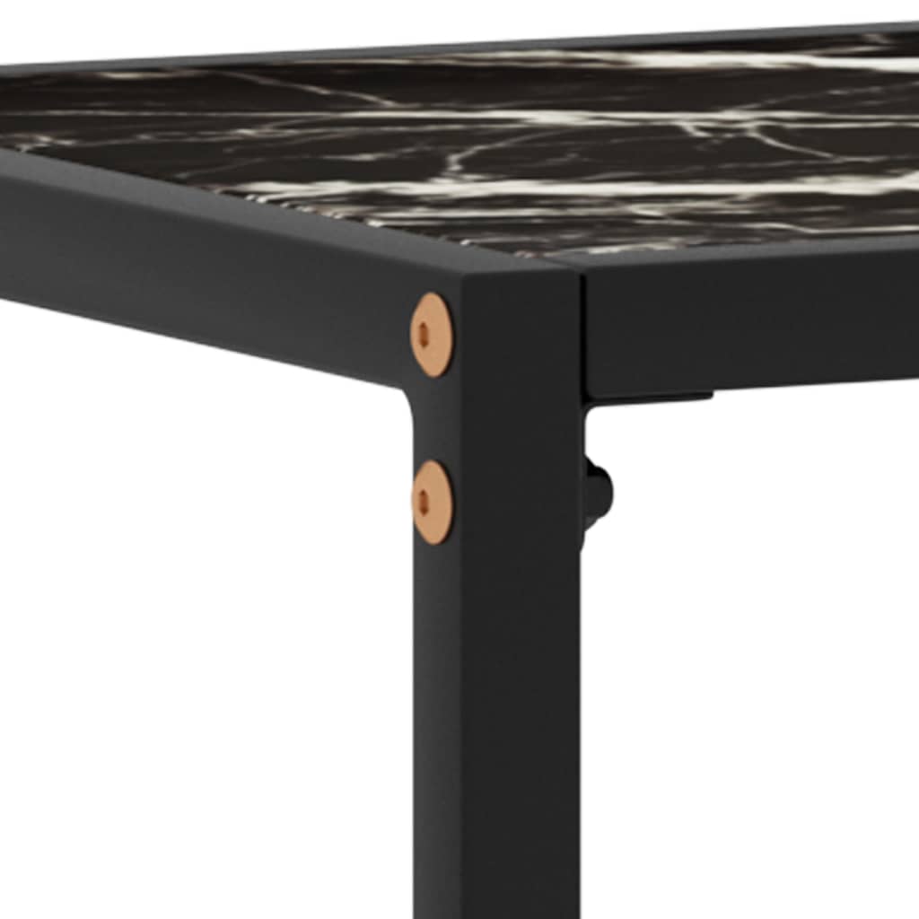Black Console Table 60x35x75 cm in Tempered Glass