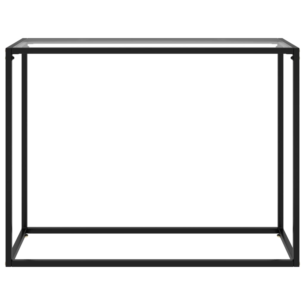 Tavolo Consolle Trasparente 100x35x75 cm in Vetro Temperato - homemem39
