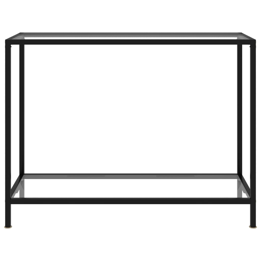 Tavolo Consolle Trasparente 100x35x75 cm in Vetro Temperato - homemem39