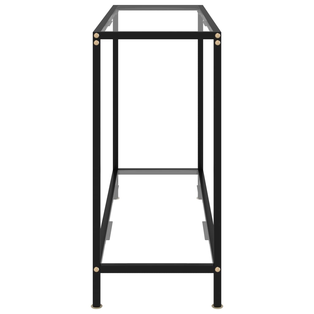 Tavolo Consolle Trasparente 100x35x75 cm in Vetro Temperato - homemem39