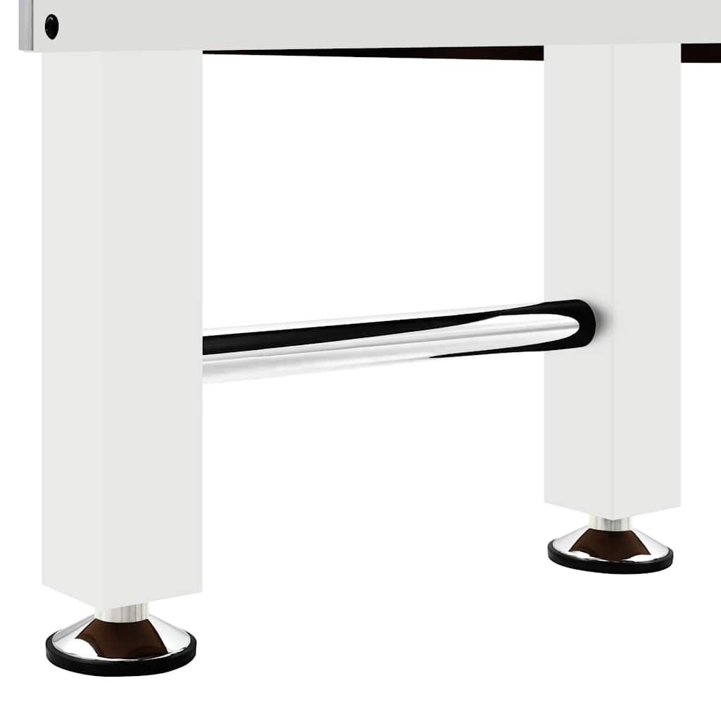 Tavolo Calcio Balilla in Acciaio 60 kg 140x74,5x87,5 cm Bianco - homemem39