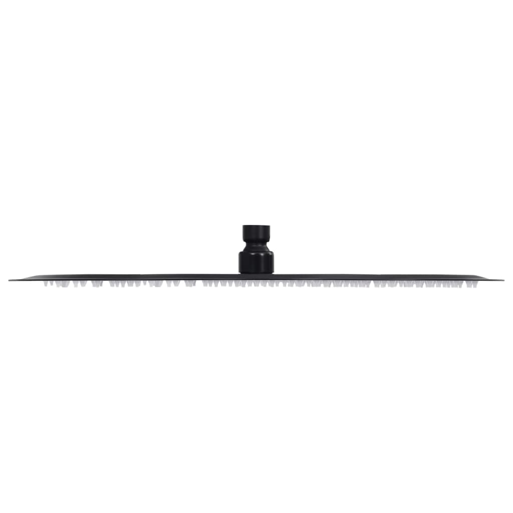 Testa Doccia a Pioggia in Acciaio Inox 40 cm Rotonda Nera - homemem39