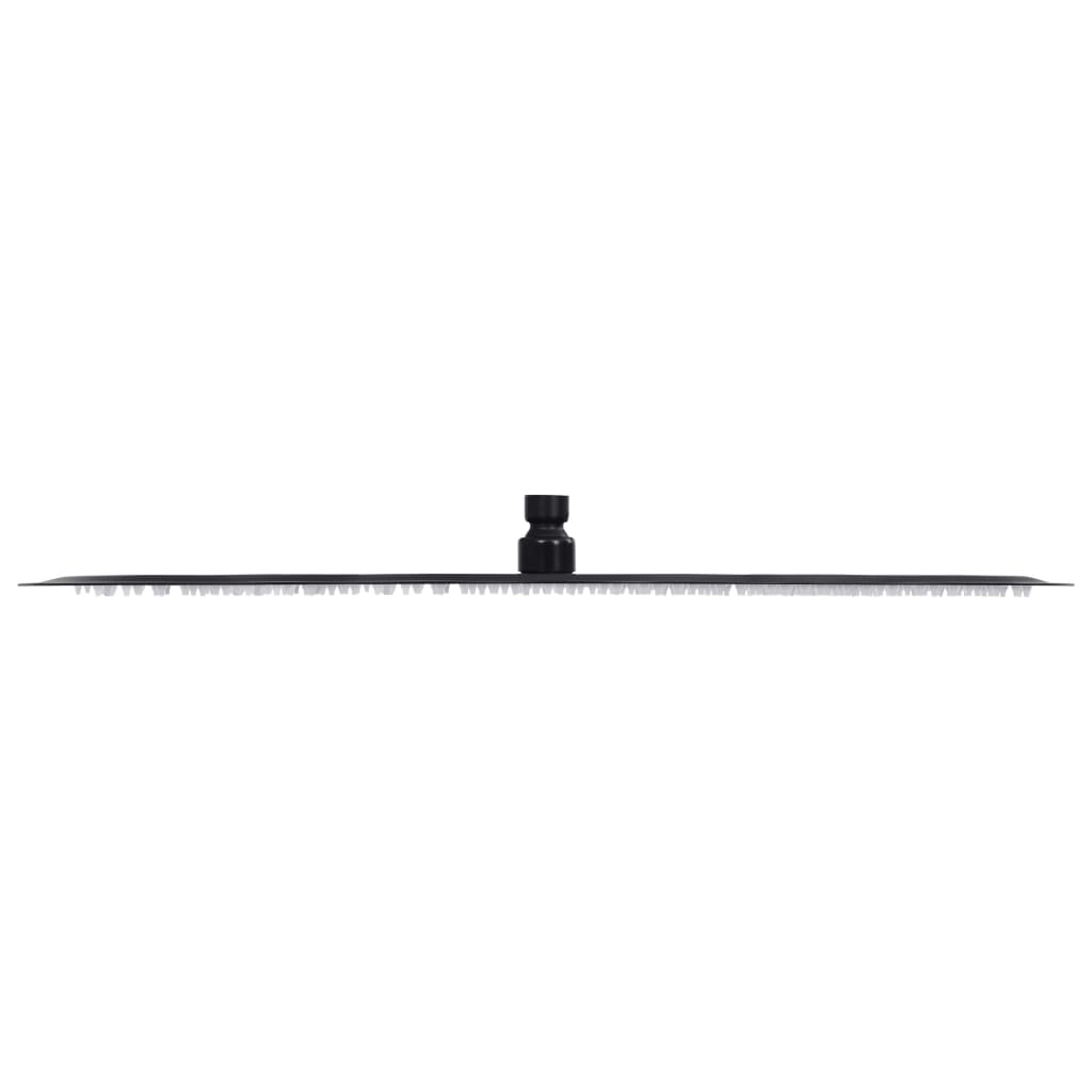 Rain Shower Head in Stainless Steel 50 cm Round Black
