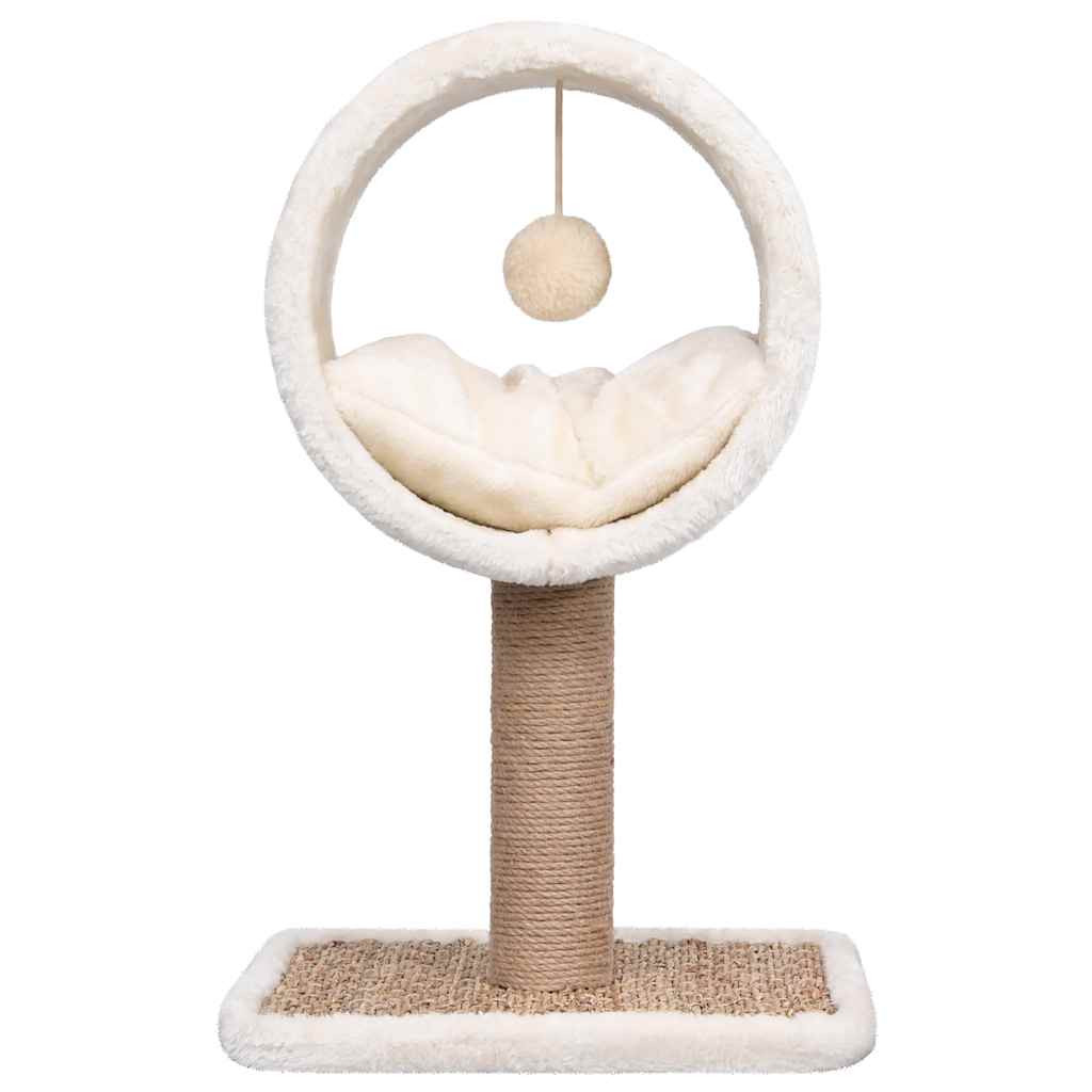 Albero per Gatti con Tunnel in Alto e Giocattolo 56cm in Giunco - homemem39