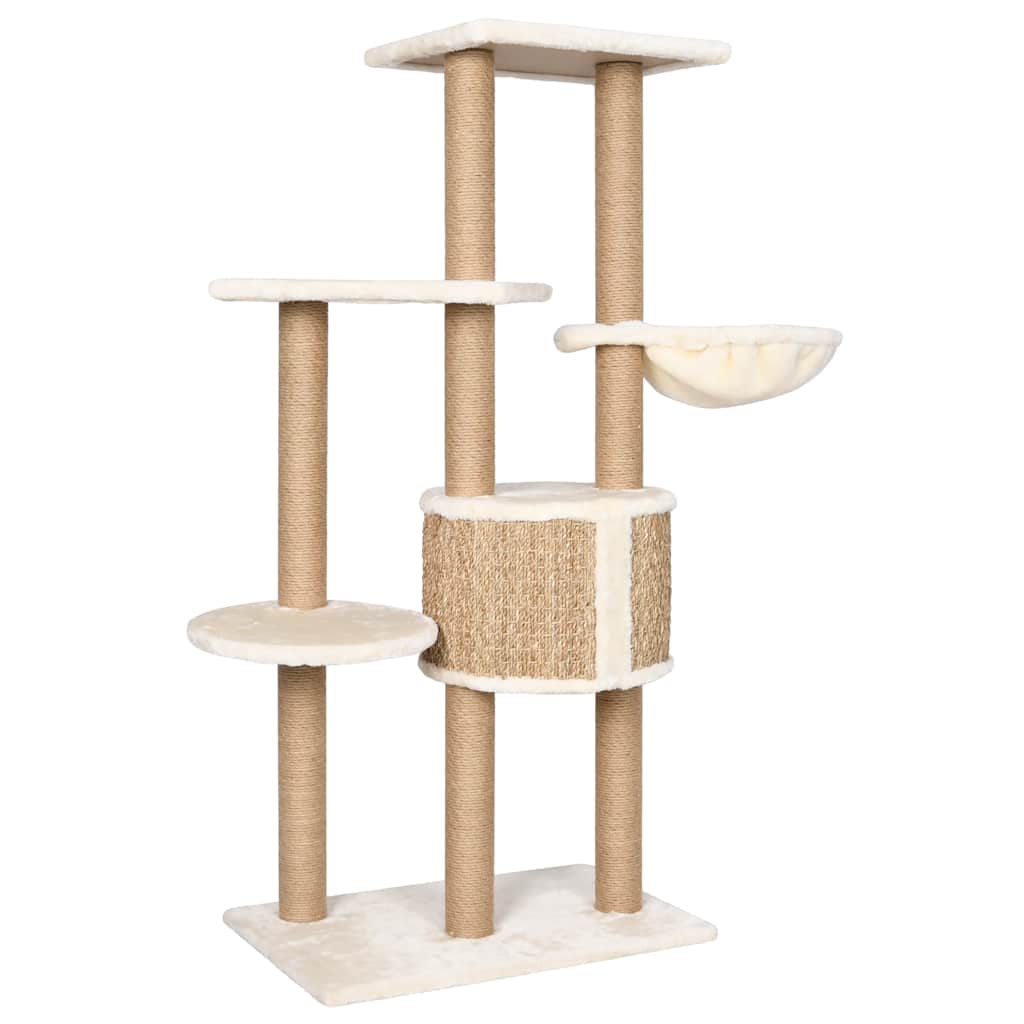 Albero per Gatti con Palo Tiragraffi 126 cm in Giunco - homemem39