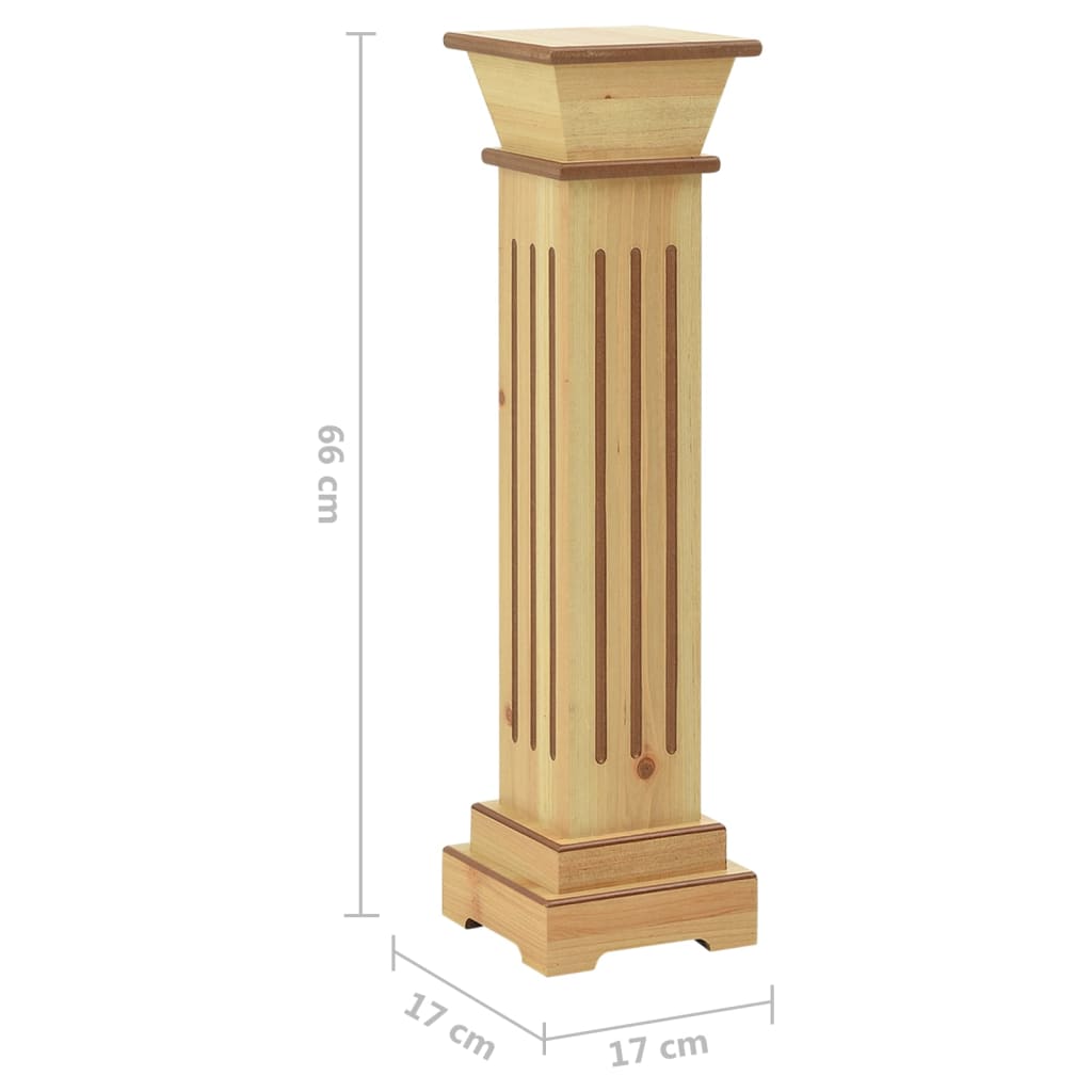 Piedistallo per Piante Quadrato Classico Legno 17x17x66 cm MDF - homemem39