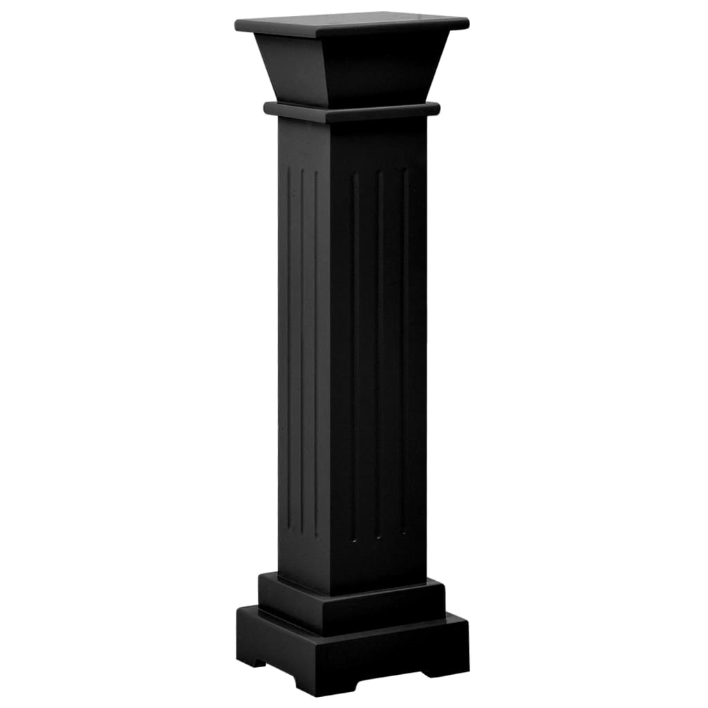 Piedistallo per Piante Quadrato Classico Nero 17x17x66 cm MDF - homemem39